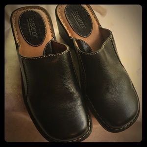 Designer Born black clogs